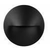 Lisca Aluminium Black Round LED Step or Wall Light IP65